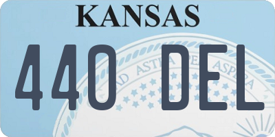 KS license plate 440DEL