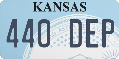 KS license plate 440DEP