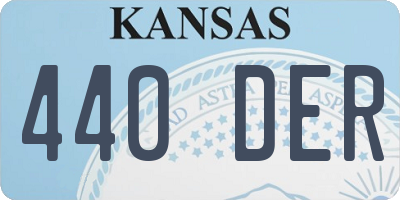 KS license plate 440DER