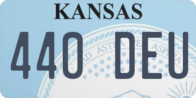 KS license plate 440DEU