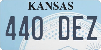 KS license plate 440DEZ