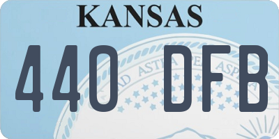 KS license plate 440DFB