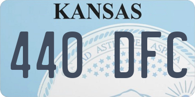 KS license plate 440DFC