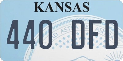 KS license plate 440DFD