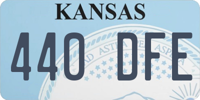 KS license plate 440DFE