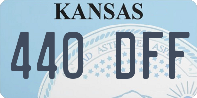 KS license plate 440DFF