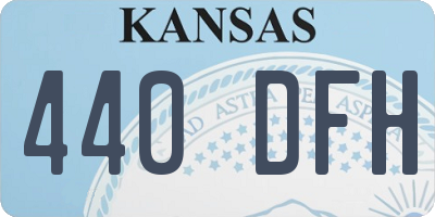 KS license plate 440DFH