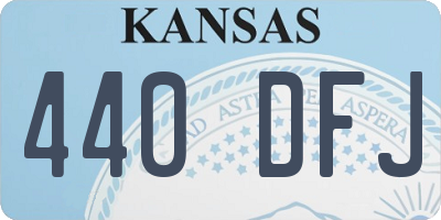 KS license plate 440DFJ