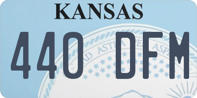 KS license plate 440DFM