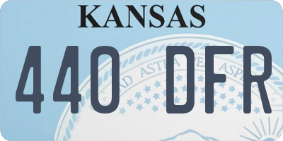 KS license plate 440DFR