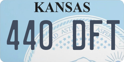KS license plate 440DFT
