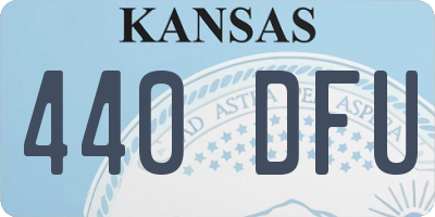 KS license plate 440DFU