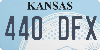 KS license plate 440DFX