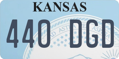 KS license plate 440DGD