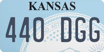 KS license plate 440DGG