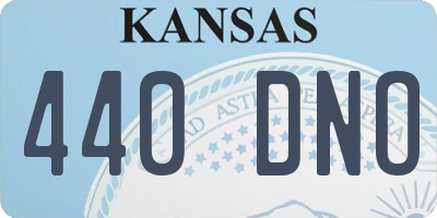 KS license plate 440DNO