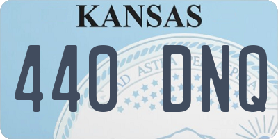 KS license plate 440DNQ