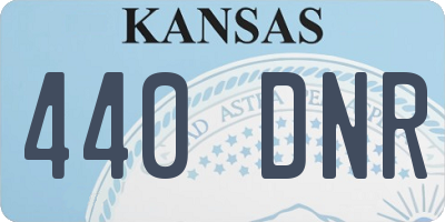 KS license plate 440DNR