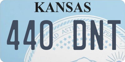 KS license plate 440DNT