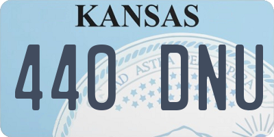 KS license plate 440DNU