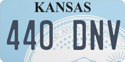 KS license plate 440DNV