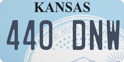 KS license plate 440DNW