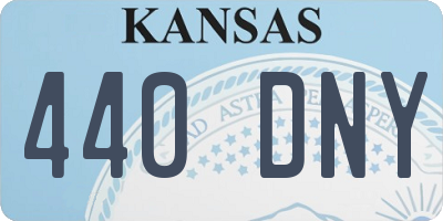 KS license plate 440DNY