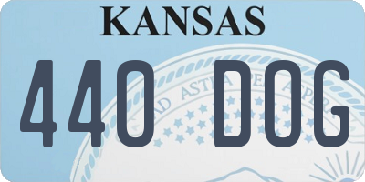 KS license plate 440DOG