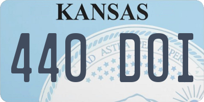 KS license plate 440DOI