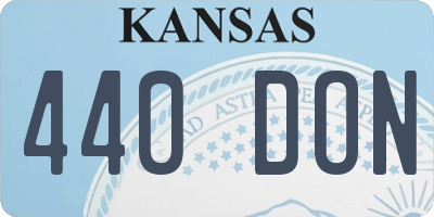 KS license plate 440DON