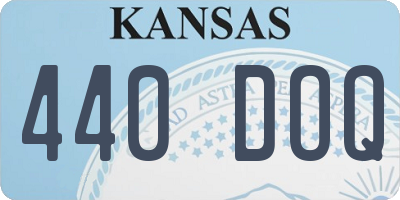 KS license plate 440DOQ