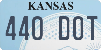 KS license plate 440DOT
