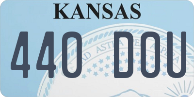 KS license plate 440DOU