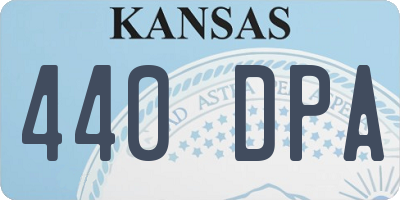 KS license plate 440DPA