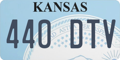 KS license plate 440DTV