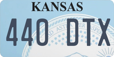 KS license plate 440DTX