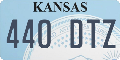 KS license plate 440DTZ