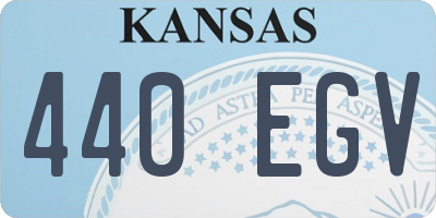 KS license plate 440EGV