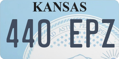 KS license plate 440EPZ