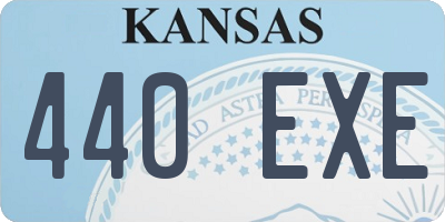 KS license plate 440EXE