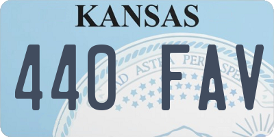 KS license plate 440FAV