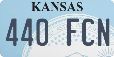 KS license plate 440FCN