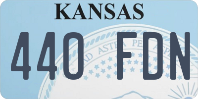 KS license plate 440FDN