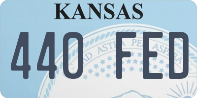 KS license plate 440FED