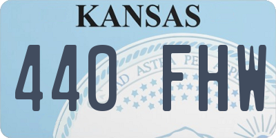 KS license plate 440FHW