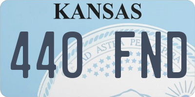 KS license plate 440FND