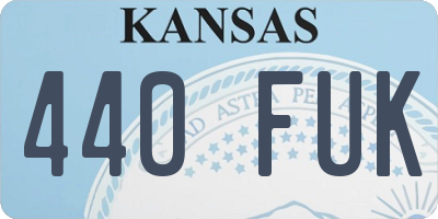 KS license plate 440FUK