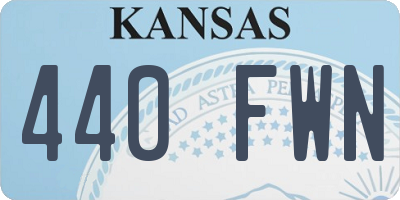 KS license plate 440FWN