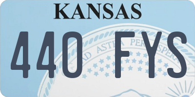KS license plate 440FYS