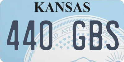 KS license plate 440GBS